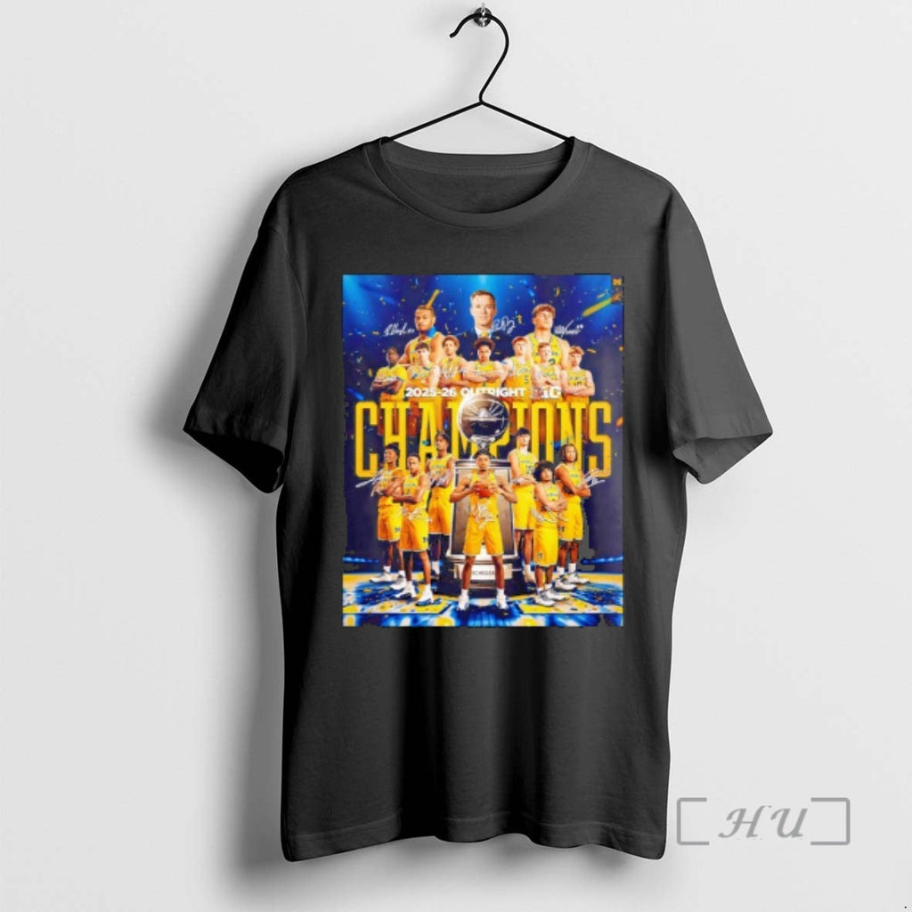 Officials Michigan Wolverines Mens Basketball 2025 2026 Outright Big 10 Champions Premium T Shirts Sweater