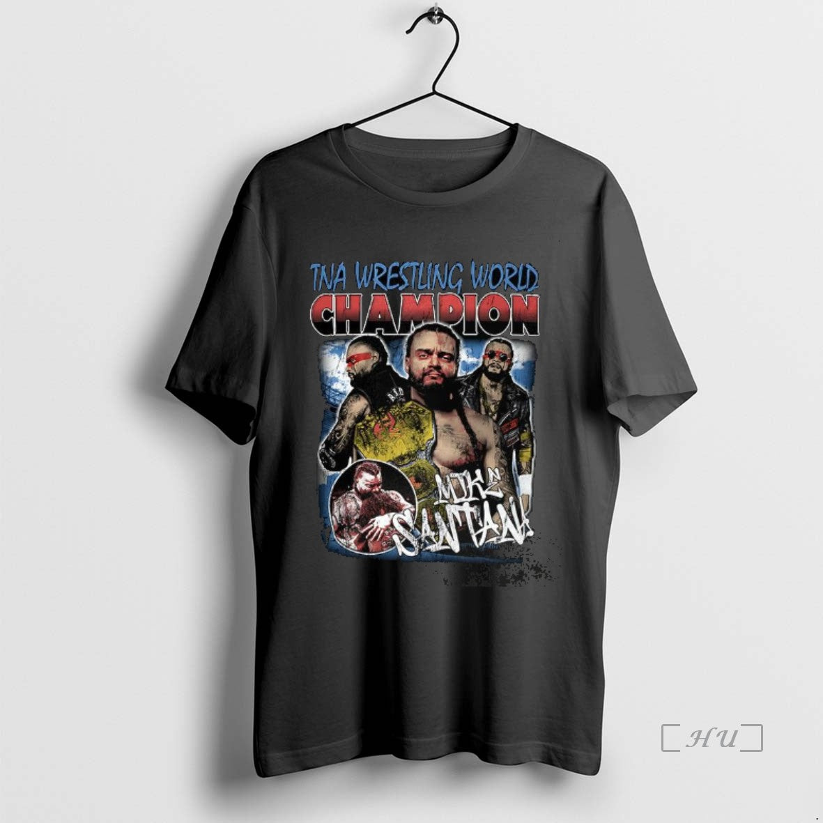 Officials Mike Santan Tna Wrestling World Champion Vintage Collage T Shirt Sweater