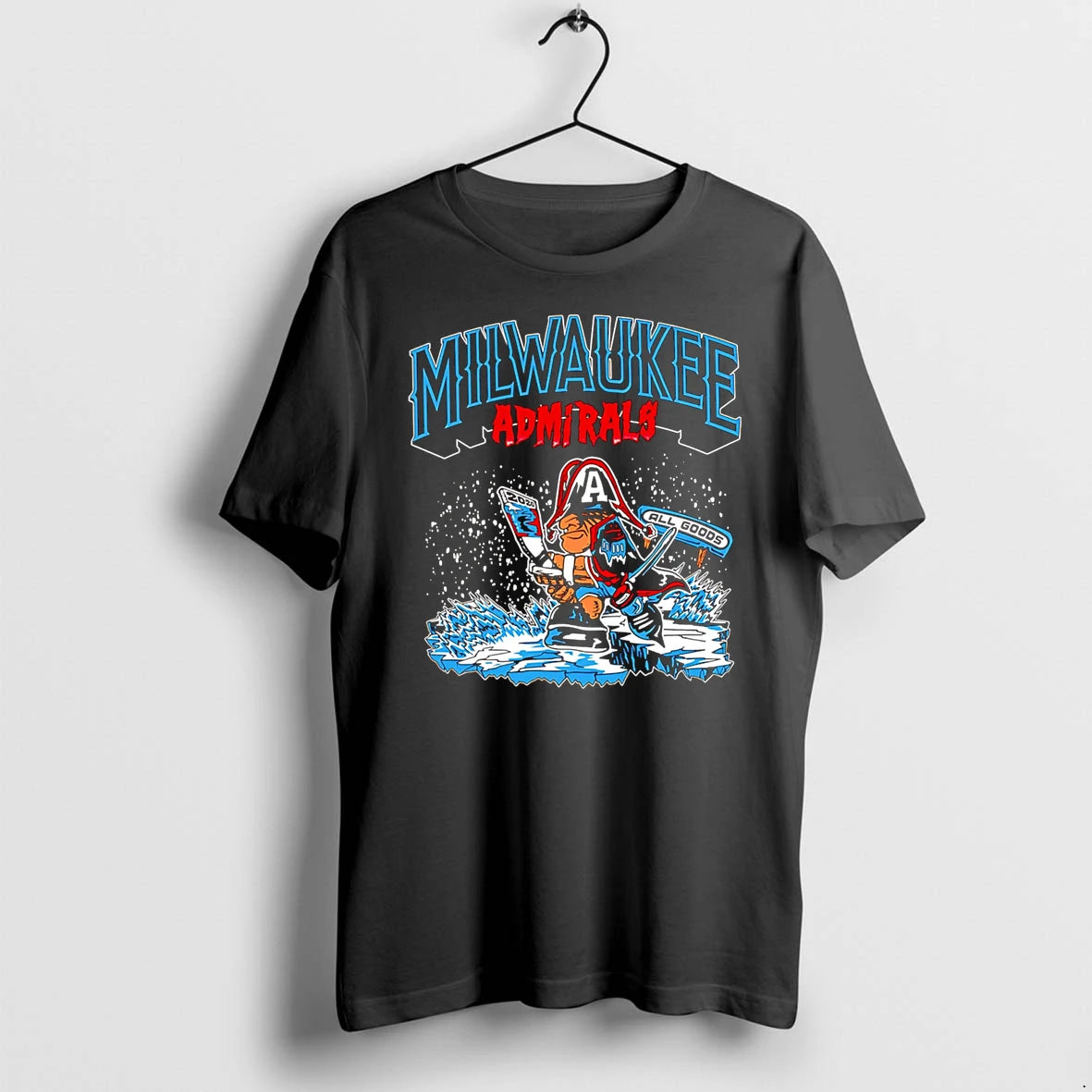 Officials Milwaukee Admirals 2020 All Goods Mascot Ice Hockey Premium T Shirt