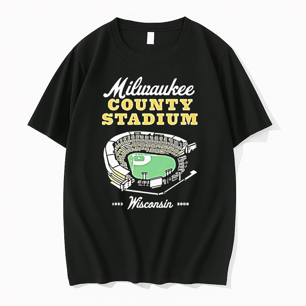 Officials Milwaukee County Stadium Wisconsin 1953 2000 T Shirt Sweater