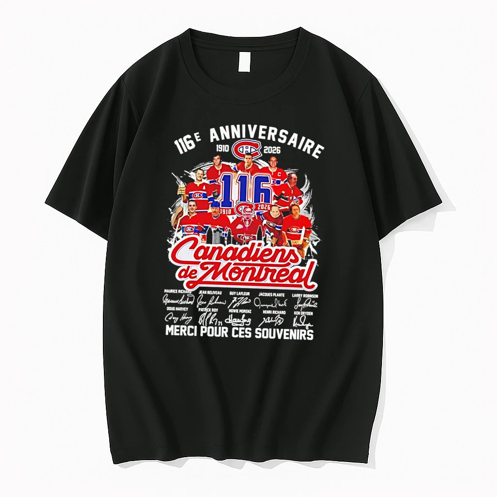 Officials Montreal Canadiens 116e Anniversaire 1910 2026 Merci Pour Ces Souvenirs Tee T Shirt Sweater