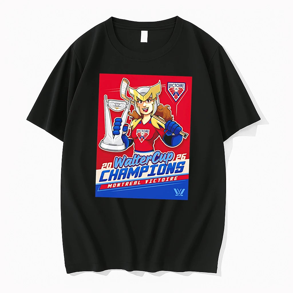 Officials Montreal Victoire 2026 Pwhl Walter Cup Champions Paint Tee T Shirt Sweater