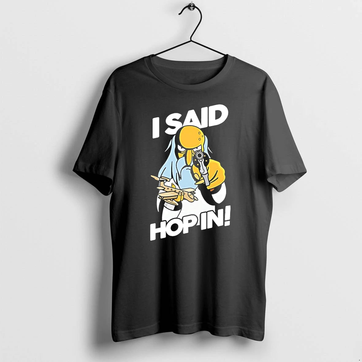 Officials Mr Burns Holding Pistol And Model Aircraft I Said Hop In Meme