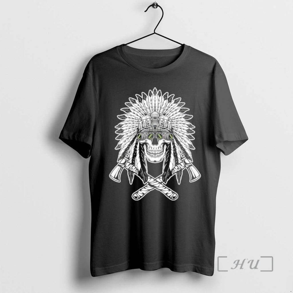 Officials Native American Skull Shadow Scout Warrior