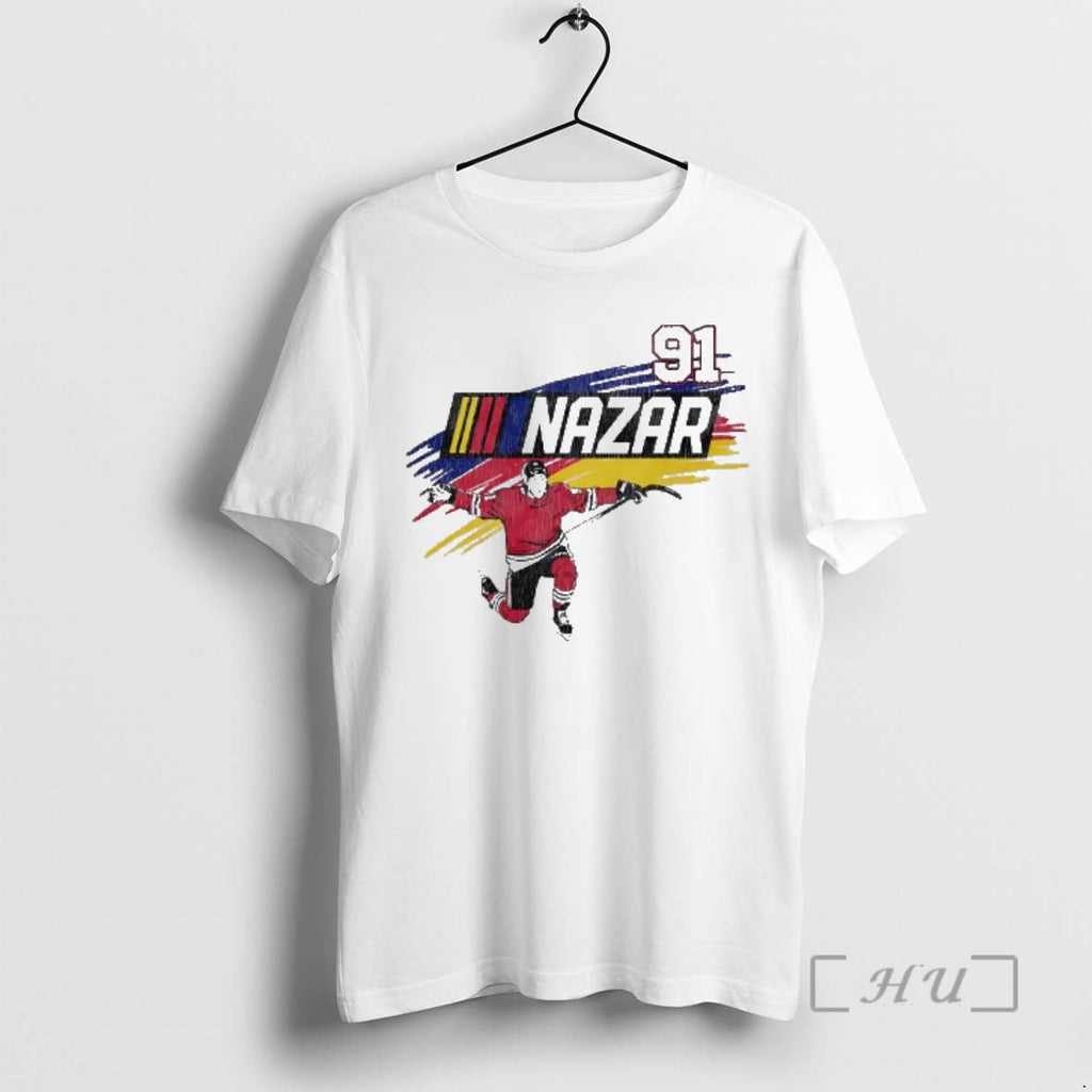 Officials Nazar 91 Chicago Hockey Player Celebration Abstract
