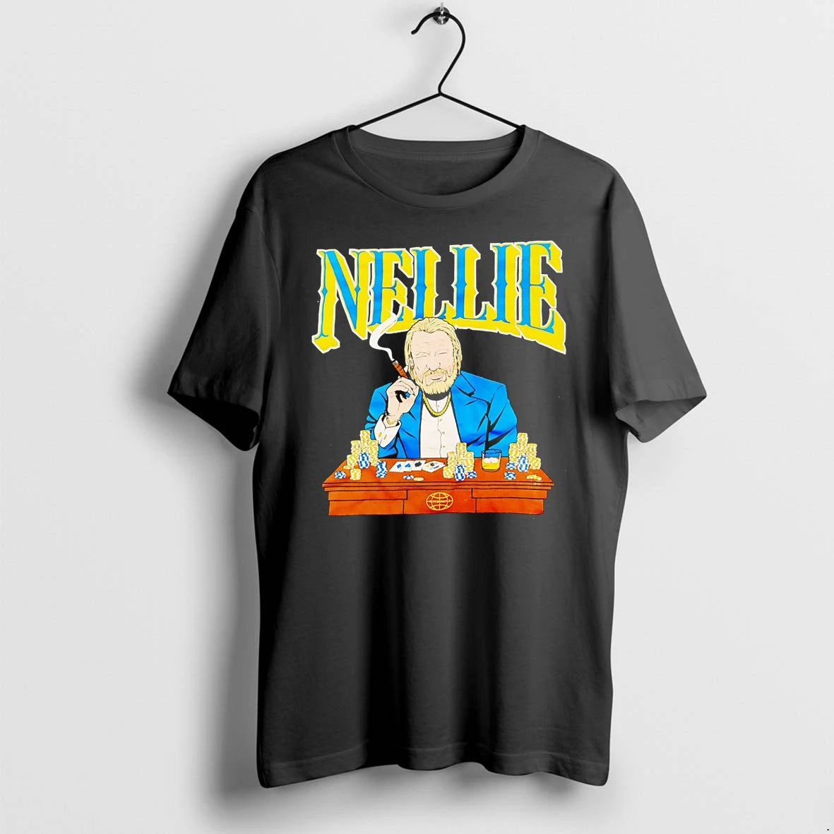 Officials Nellie Warriorsworld Don Nelson Poker Table Graphic Premium T Shirt
