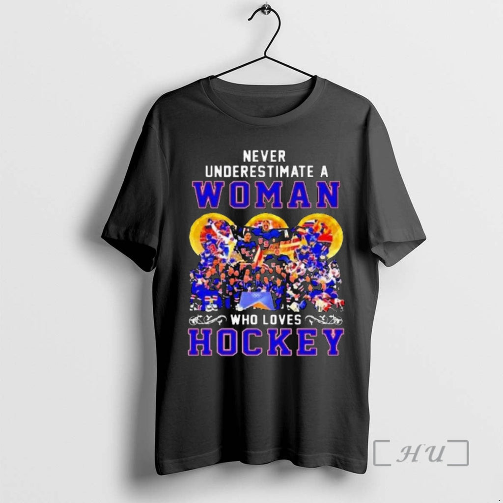 Officials Never Underestimate A Woman Who Loves Hockey Usa Hockey Team Premium T Shirts Sweater