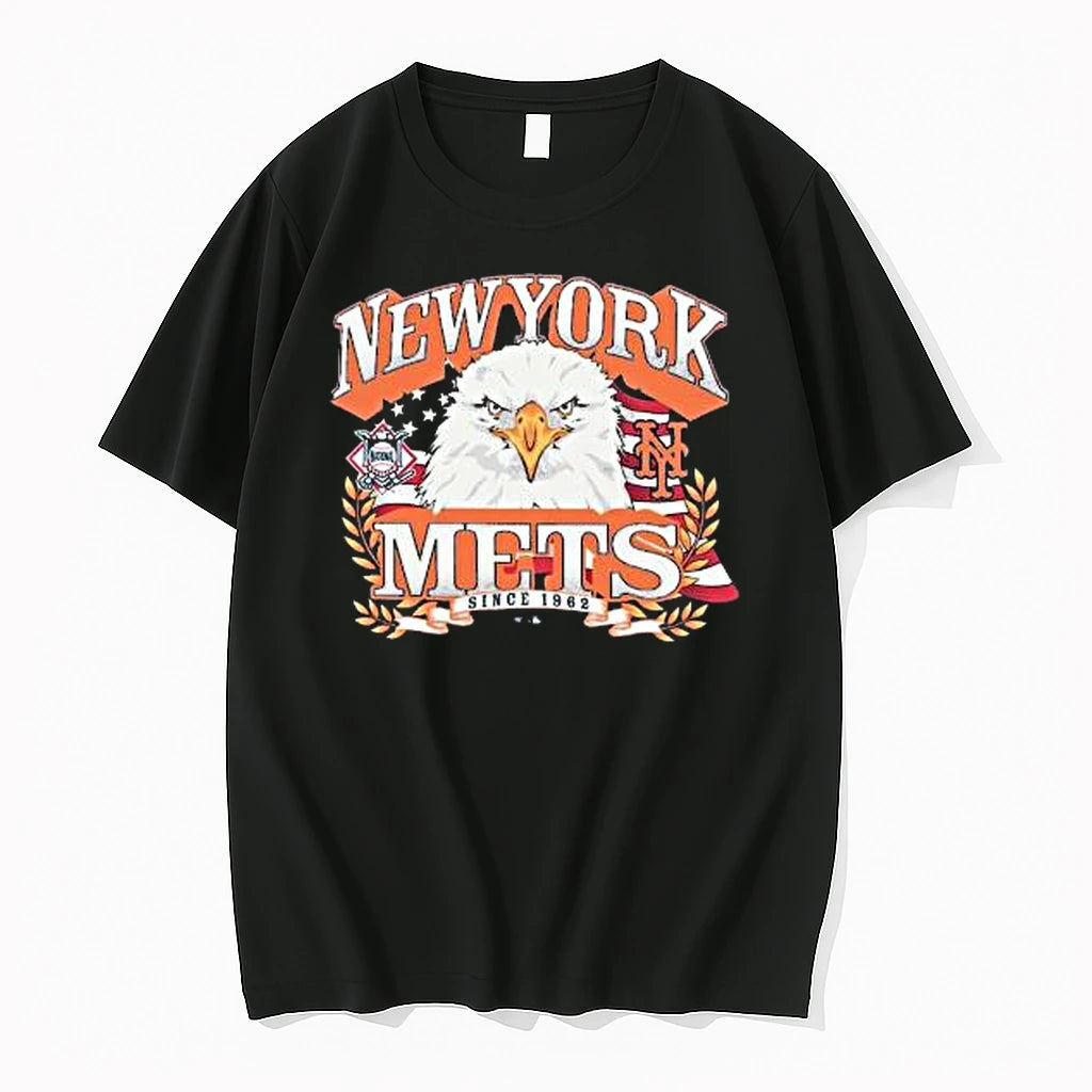 Officials New York Mets 47 American Eagle Black T Shirt Sweater