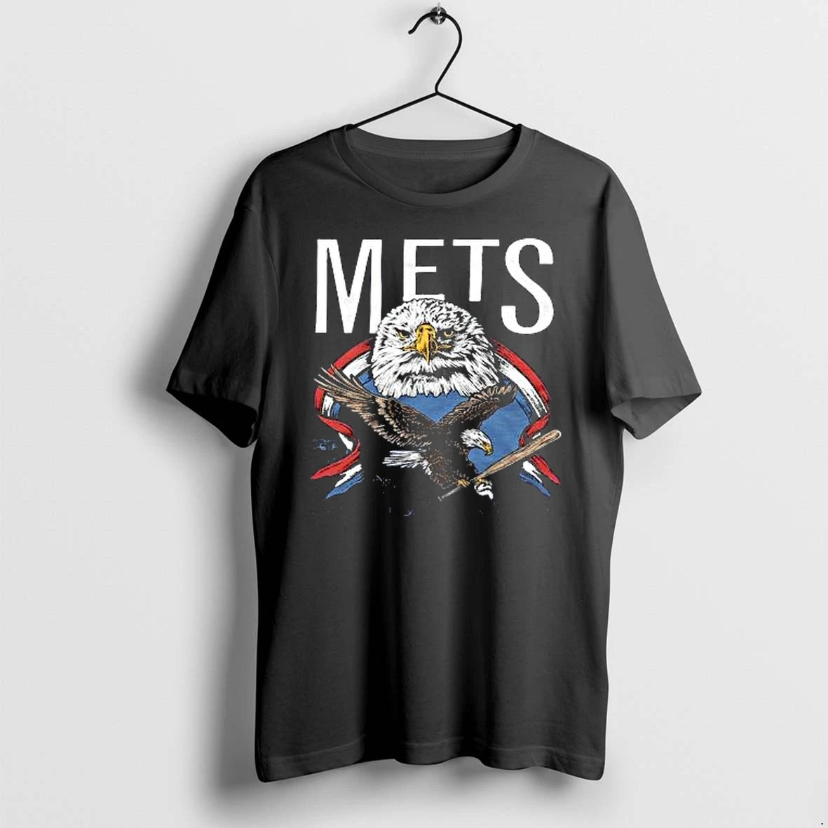 Officials New York Mets Americas Pastime Tri Blend Black T Shirt Sweater