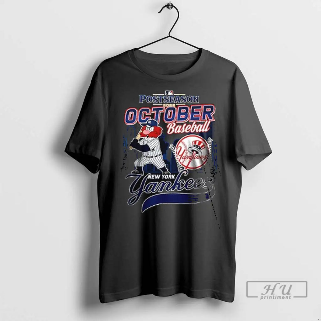 Officials New York Yankees October Baseball Postseason 2025 Mascot Name Roster T Shirts