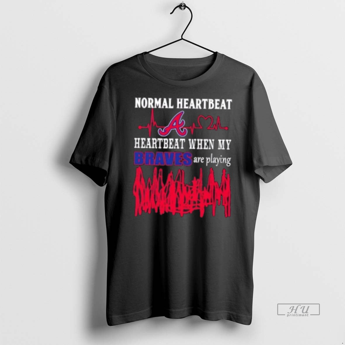 Officials Normal Heartbeat Heartbeat When My Atlanta Braves Baseball Are Playing Tee Shirt Sweater
