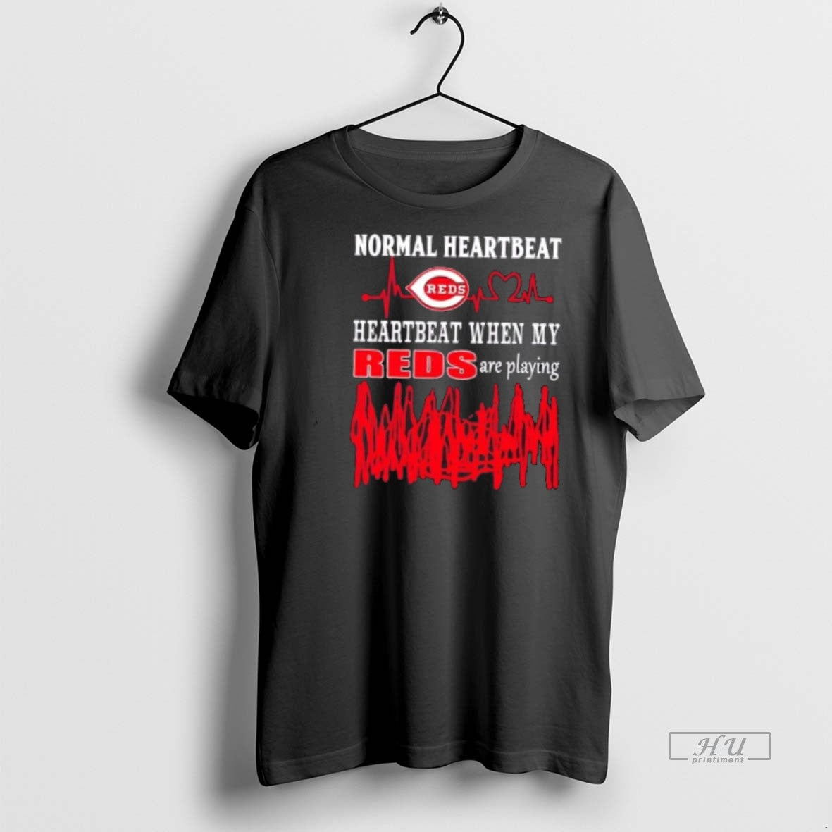 Officials Normal Heartbeat Heartbeat When My Cincinnati Reds Baseball Are Playing Tee Shirt Sweater