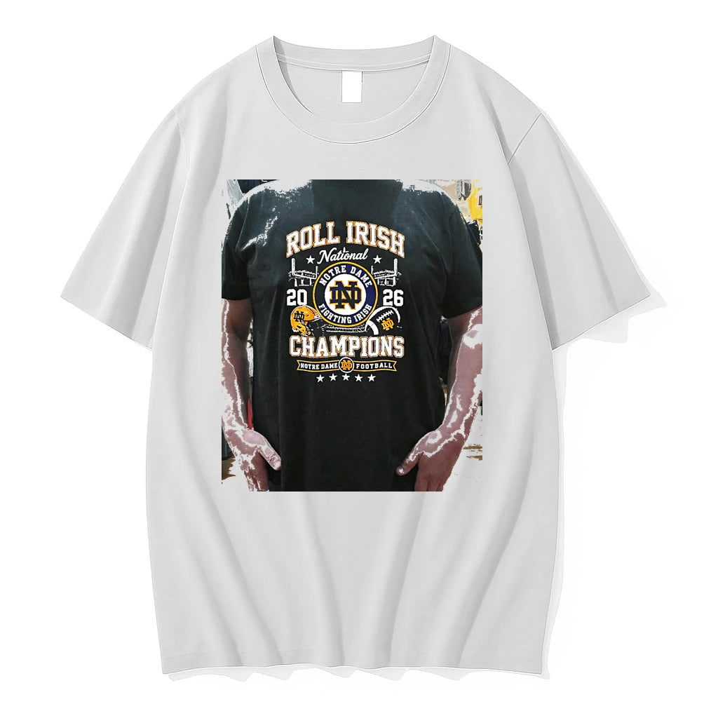 Officials Notre Dame Football 2026 National Champions Roll Irish Premium T Shirt