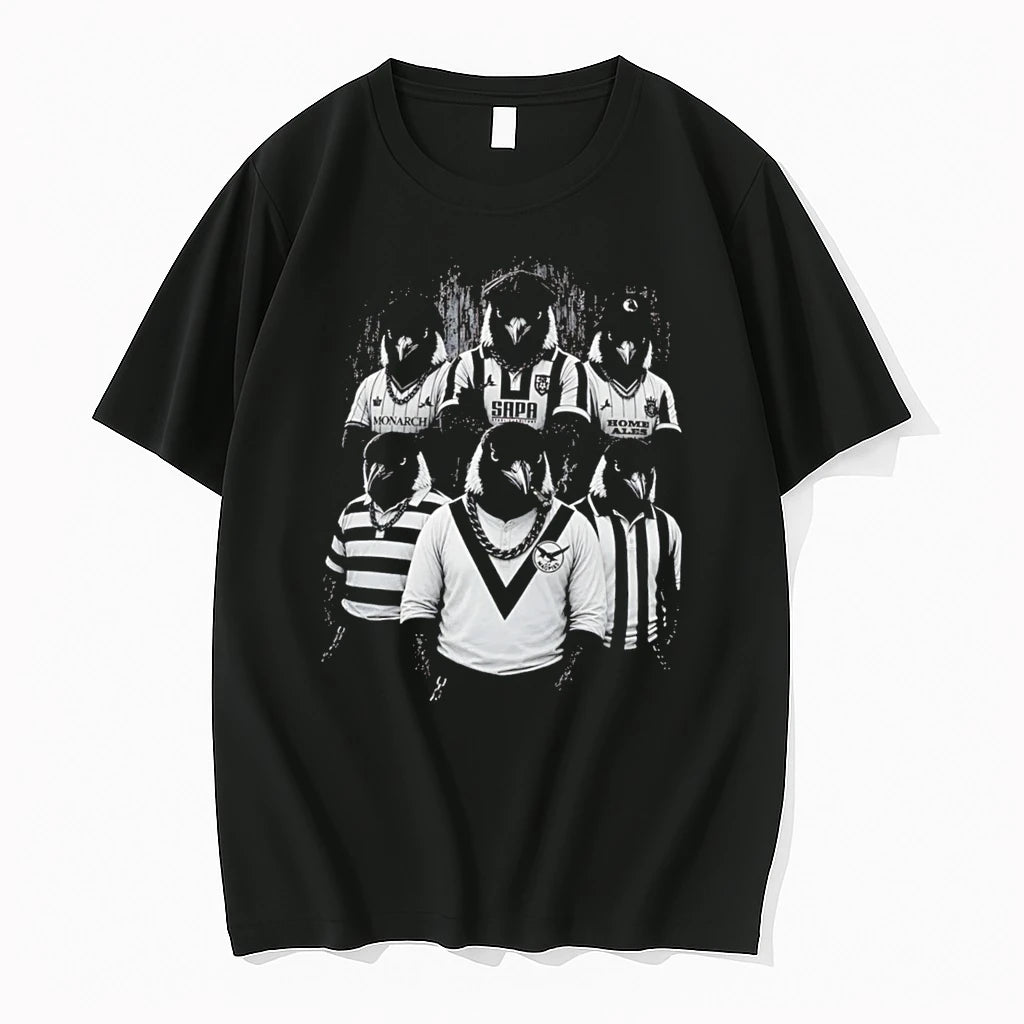 Officials Notts County Gangster Magpies Football Mascot Smoking Tee Premium T Shirt
