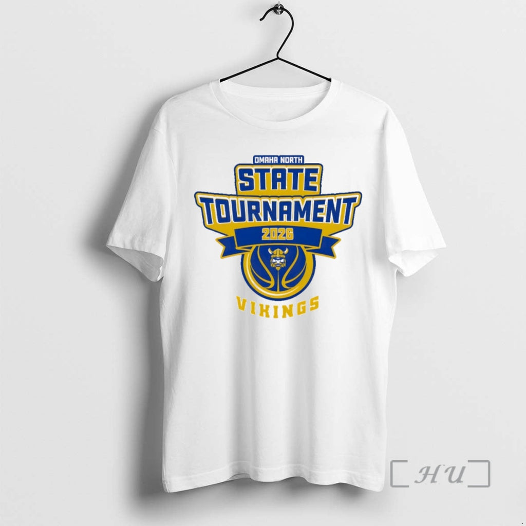 Officials Omaha North State Tournament 2026 Basketball Vikings Logo