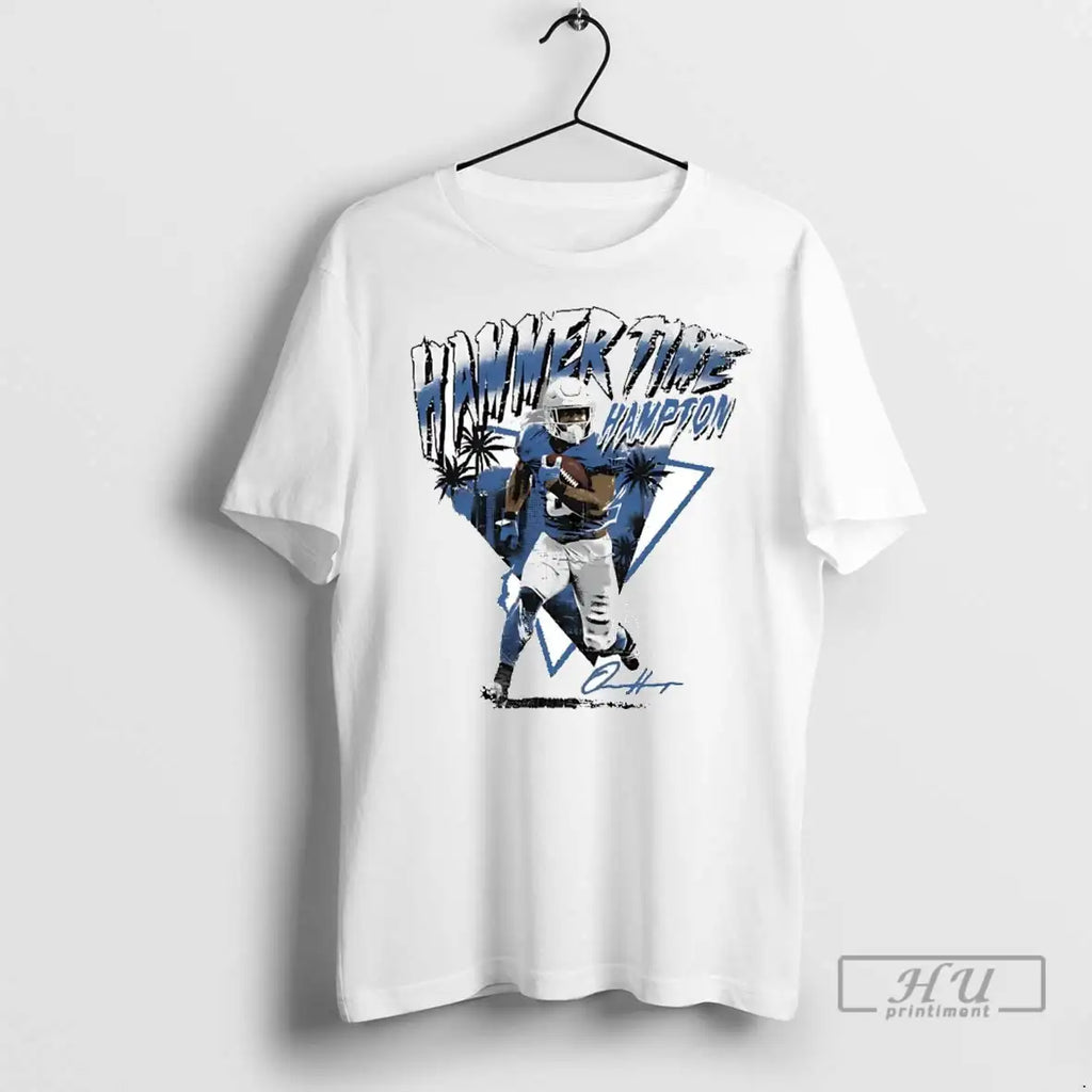 Officials Omarion Hampton Hammer Signature Los Angeles Chargers T Shirts