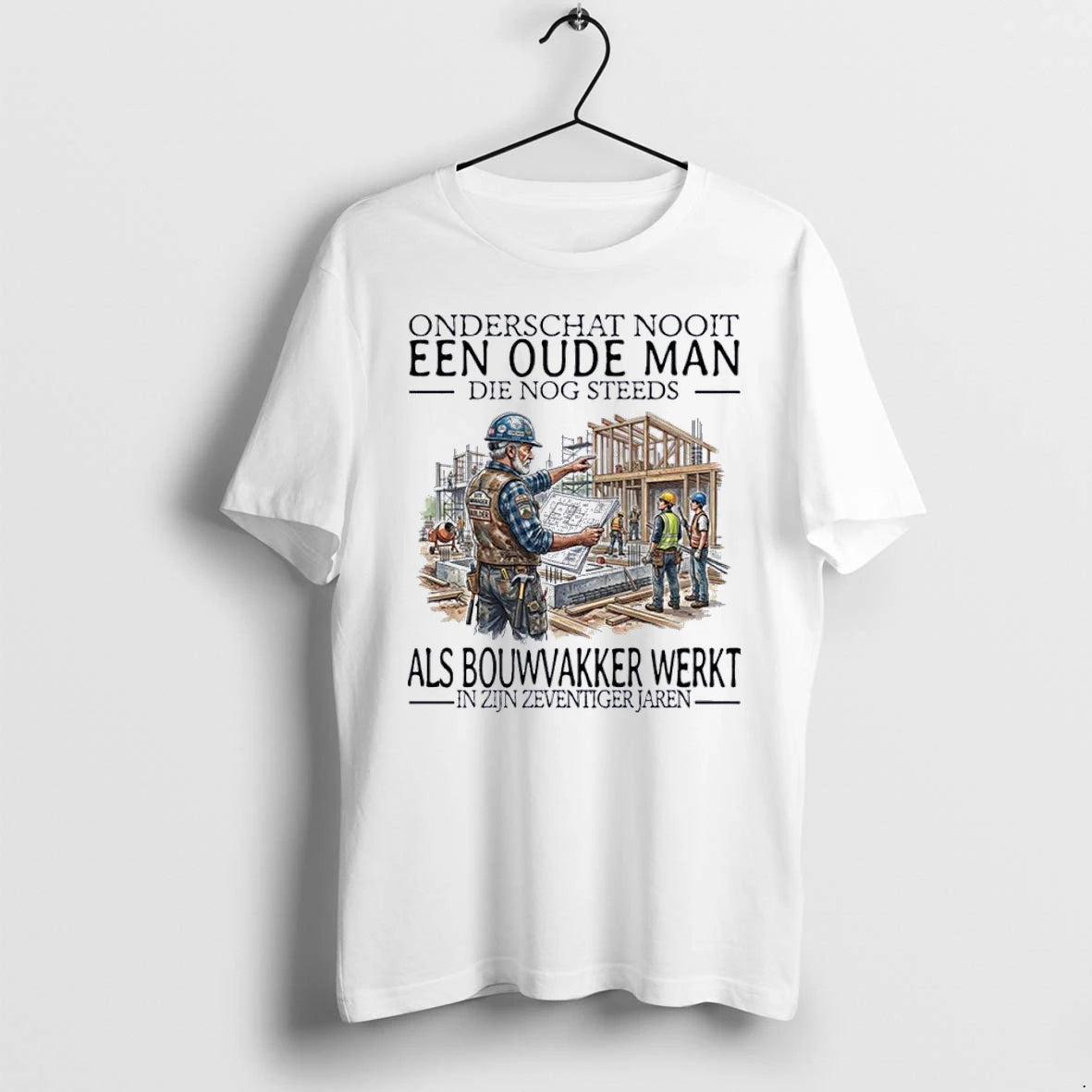 Officials Onderschat Nooit Een Oude Man Die Nog Steeds Als Bouwvakker Werkt Front