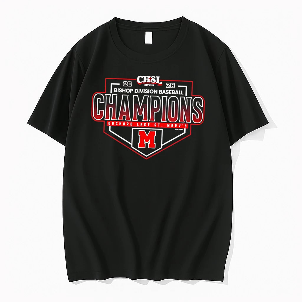 Officials Orchard Lake St Marys 2026 Chsl Baseball Bishop Division Champions Tee T Shirt Sweater