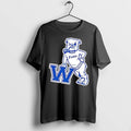Officials Panic Vintage Cartoon Bulldog Smoking Pipe Leaning On Block Letter W Mens