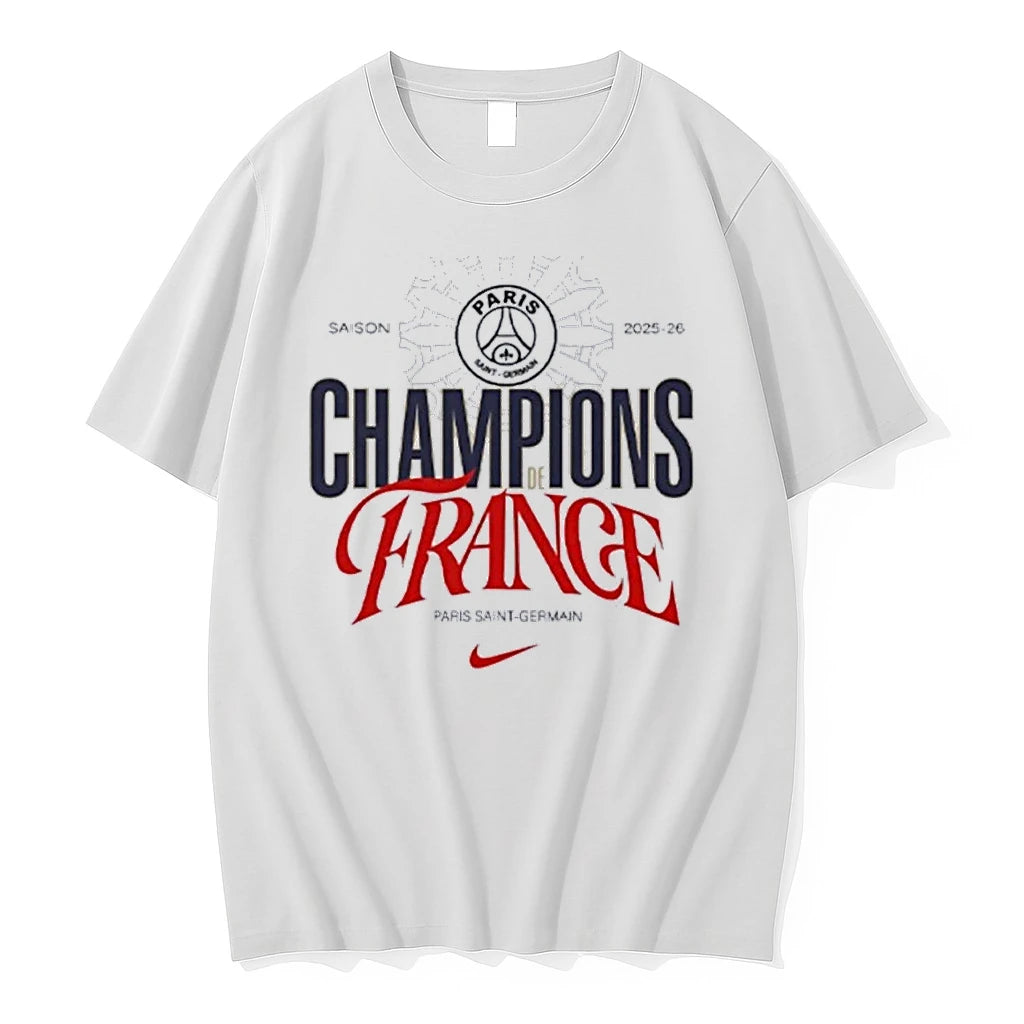 Officials Paris Saint Germain Ligue 1 Winners Champions De France 2026 Front T Shirt Sweater