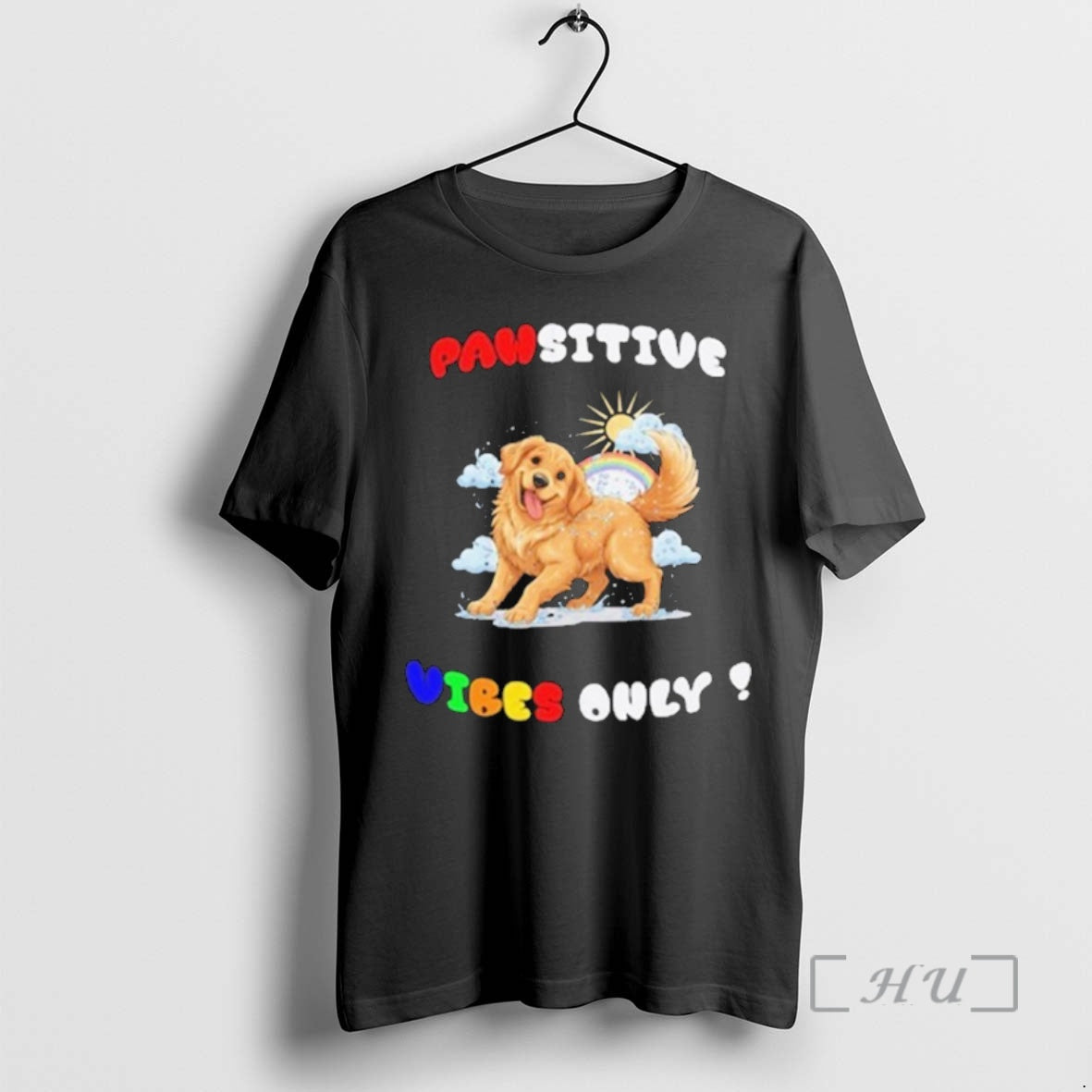 Officials Pawsitive Vibes Only Golden Retriever T