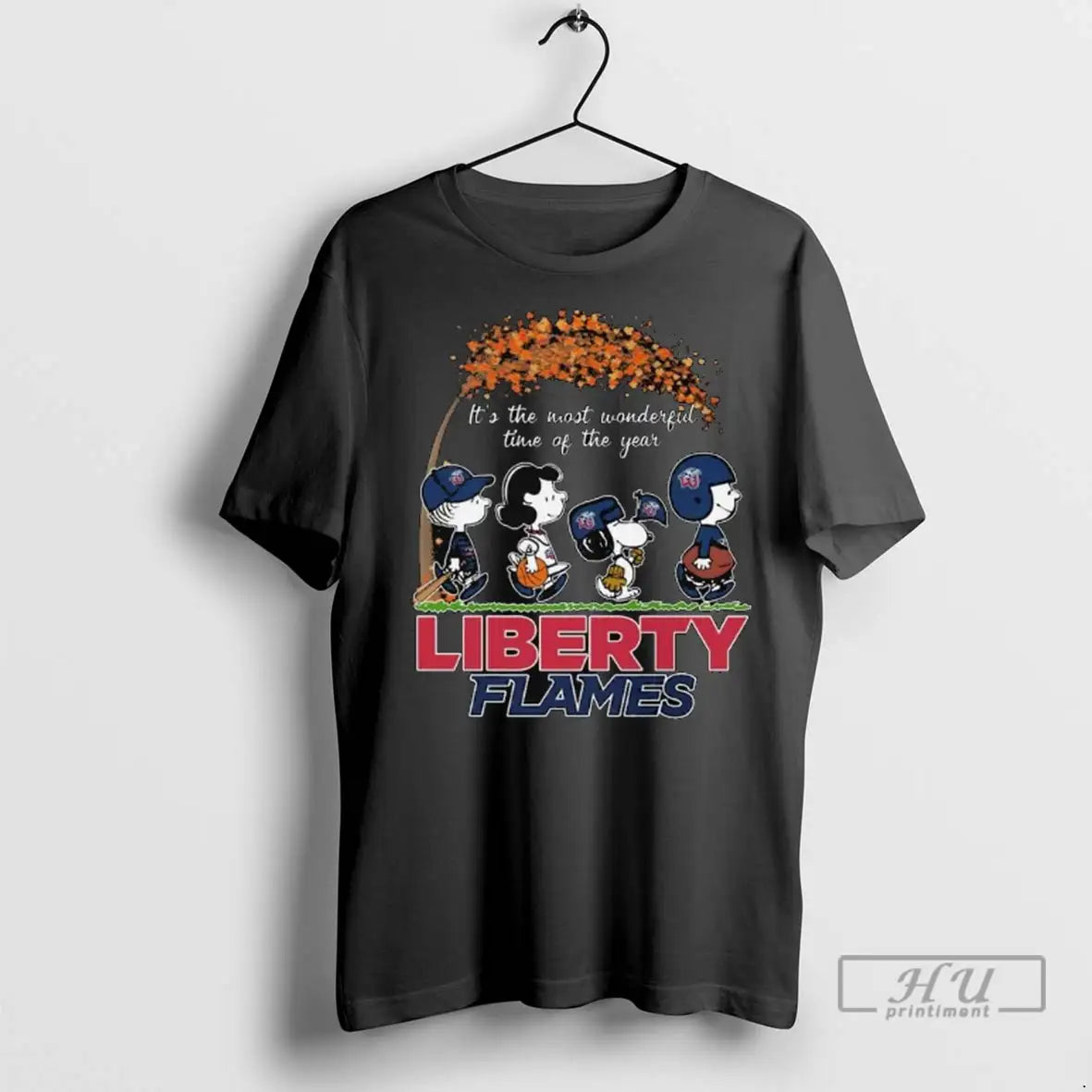 Officials Peanuts Its The Most Wonderful Time Of The Year Liberty Flames Long Sleve