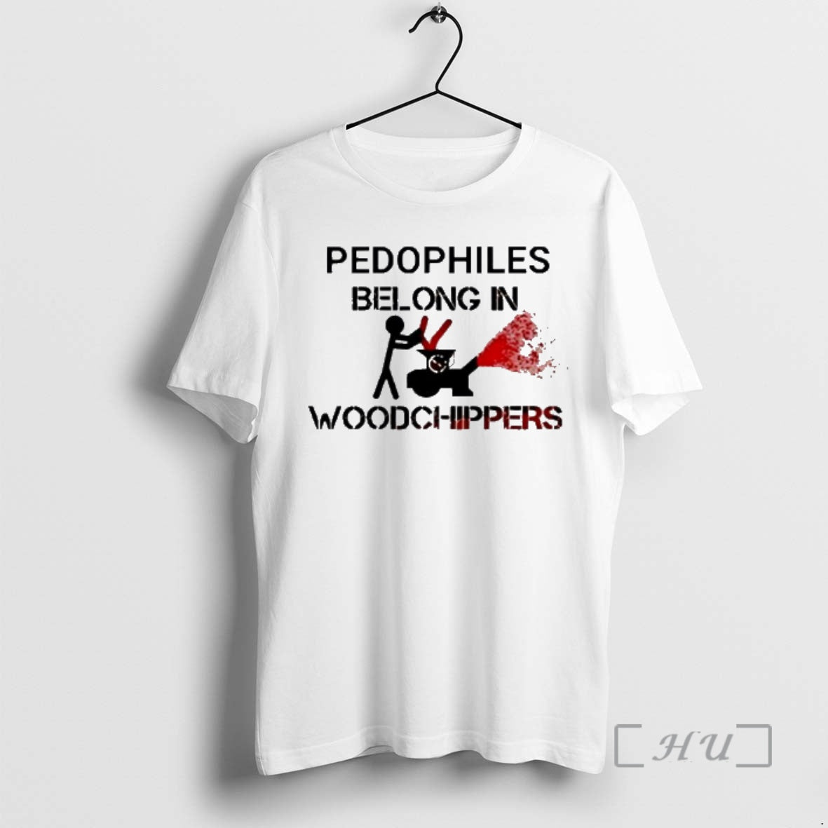 Officials Pedophiles Belong In Woodchippers Stick Figure Graphic