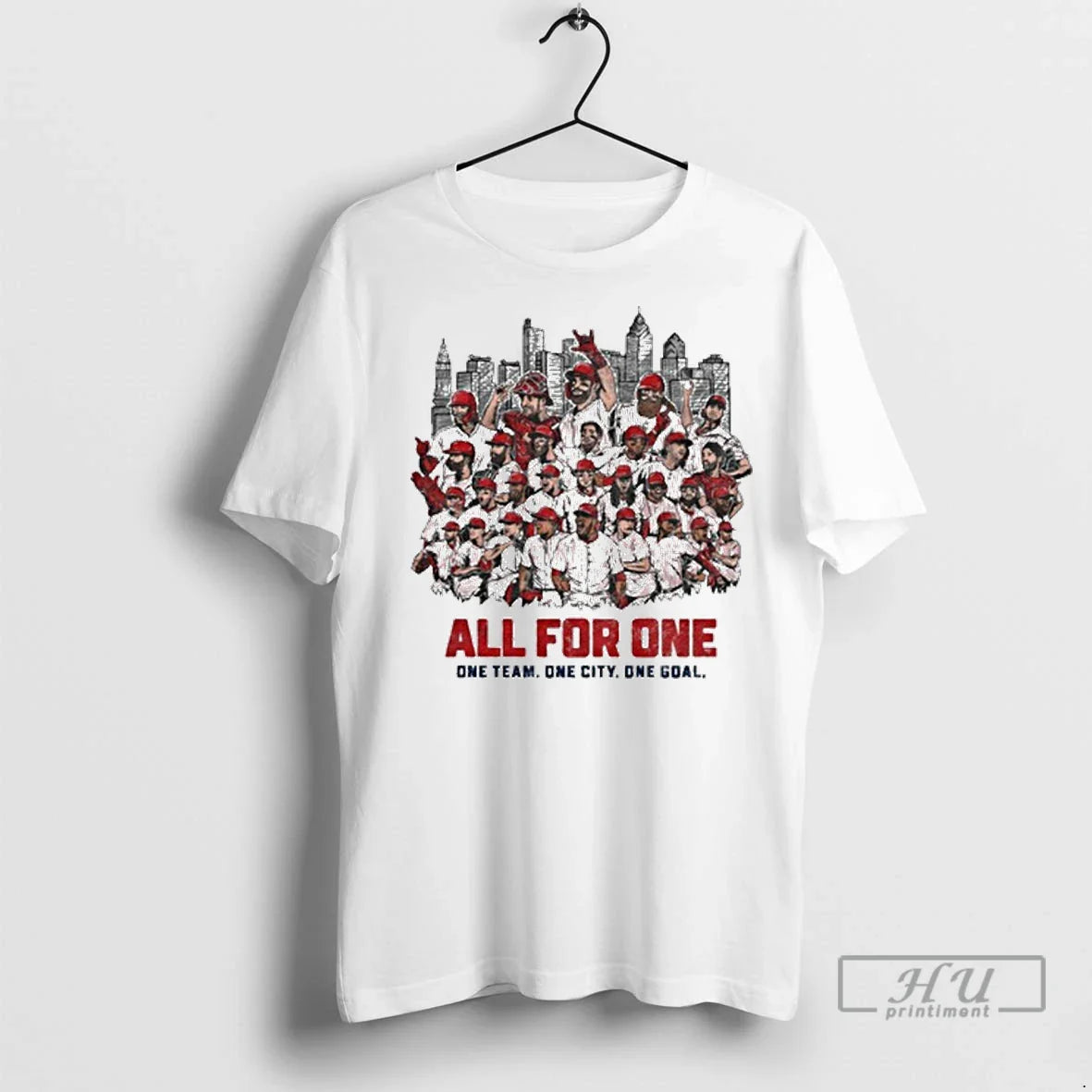 Officials Philadelphia Phillies All For One One Team One City One Goal T Shirts