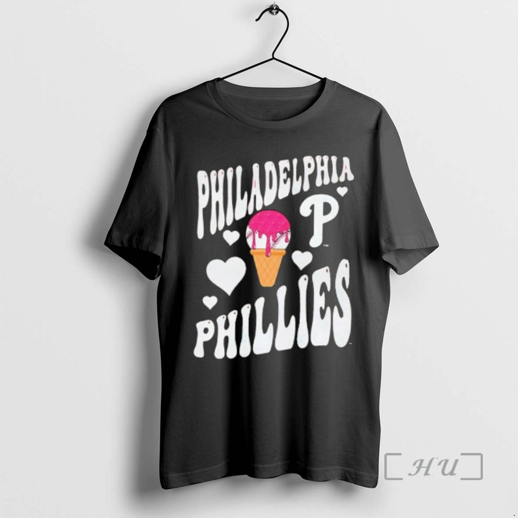 Officials Philadelphia Phillies Baseball Ice Cream Cone Hearts