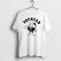 Officials Pothead Vintage Cartoon Coffeehouse Carafe Holding Cup White Womens T Shirt Sweater