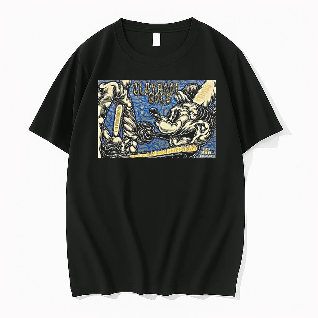 Officials Primus Claypool Gold Tour Downtown Reno Nv May 20 2026 Black T Shirt Sweater