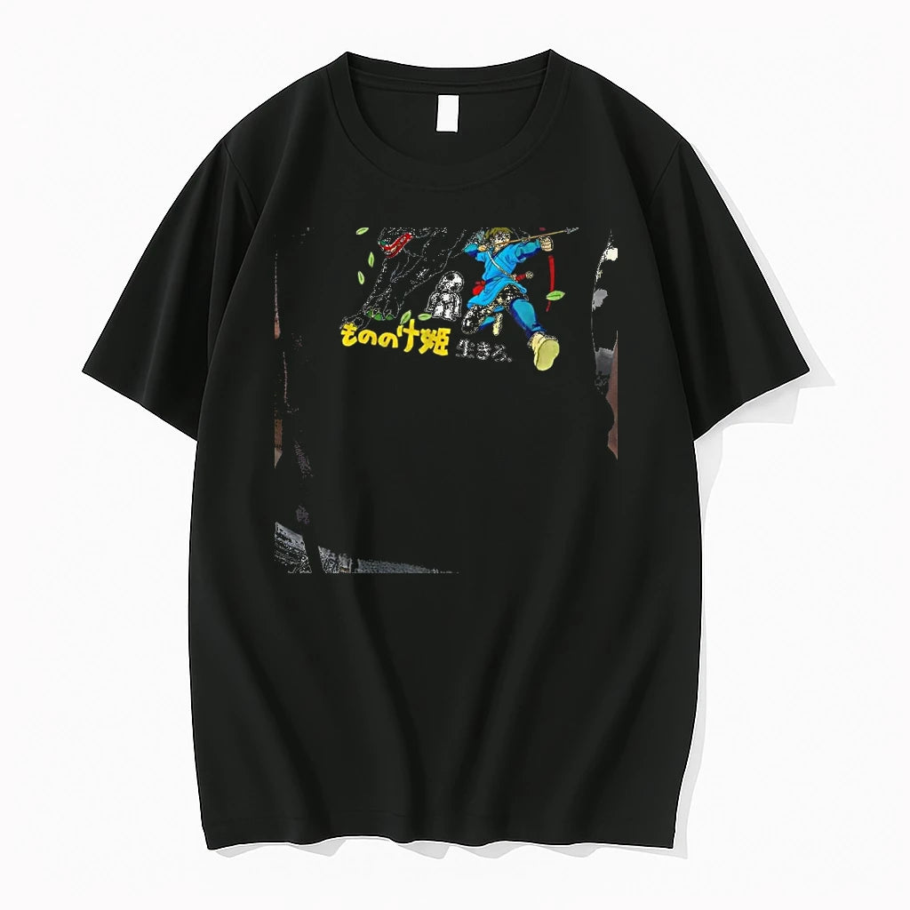 Officials Princess Mononoke Ashitaka San Kodama Studio Ghibli Princess Mononoke Ikiru Premium T Shirt