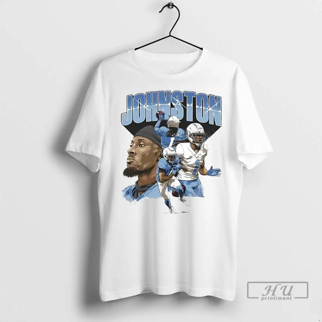 Officials Quentin Johnston Collage Los Angeles Chargers T Shirts