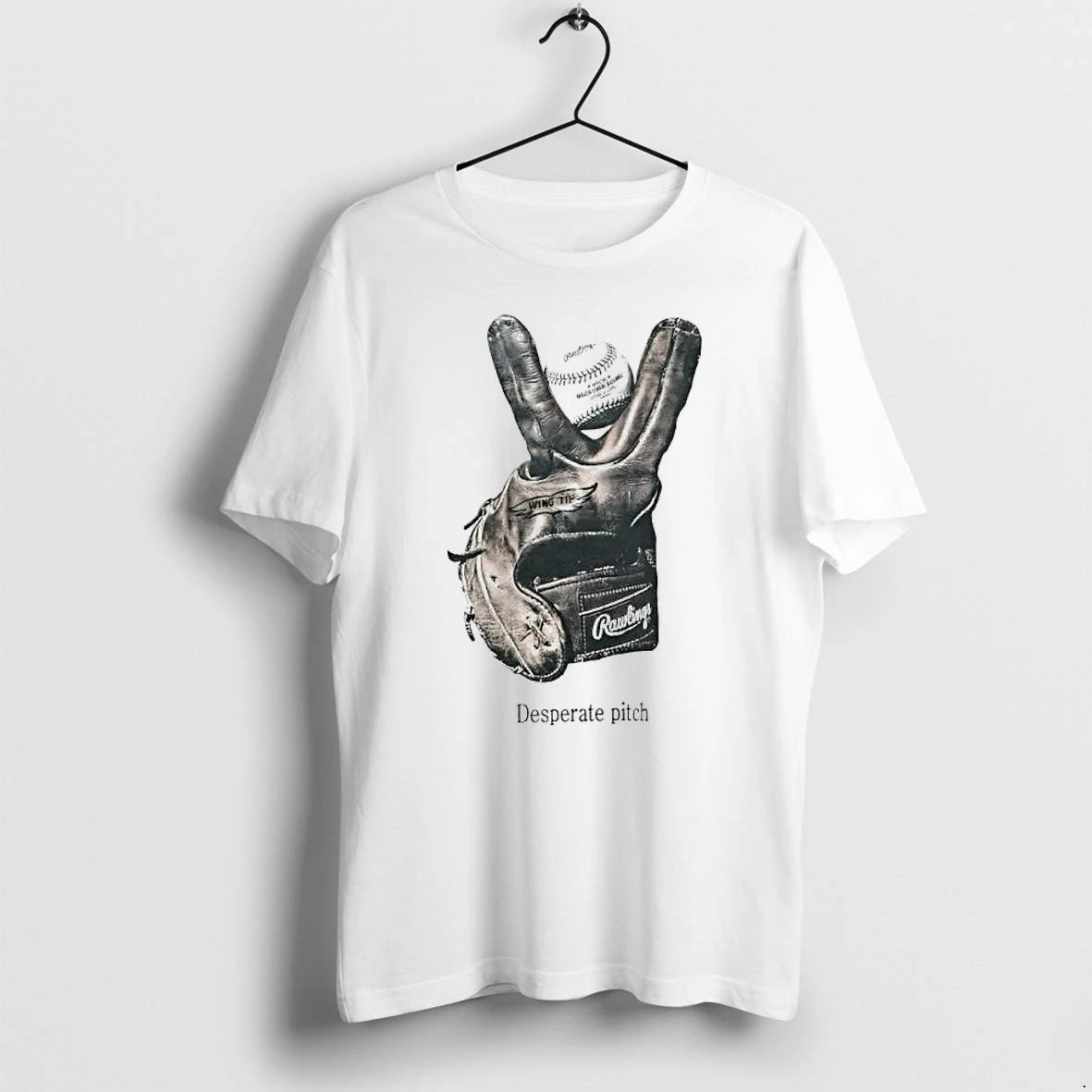Officials Rawlings Wing Tip Baseball Glove And Ball With Text Desperate Premium T Shirt