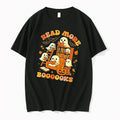 Officials Read More Booooooks Cartoon Ghosts Reading Armchair Bookshelf Pumpkin Mens T Shirt Sweater