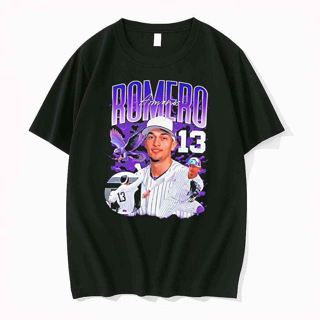 Officials Romero Armanos 13 Baseball Player Eagle Black T Shirt Sweater