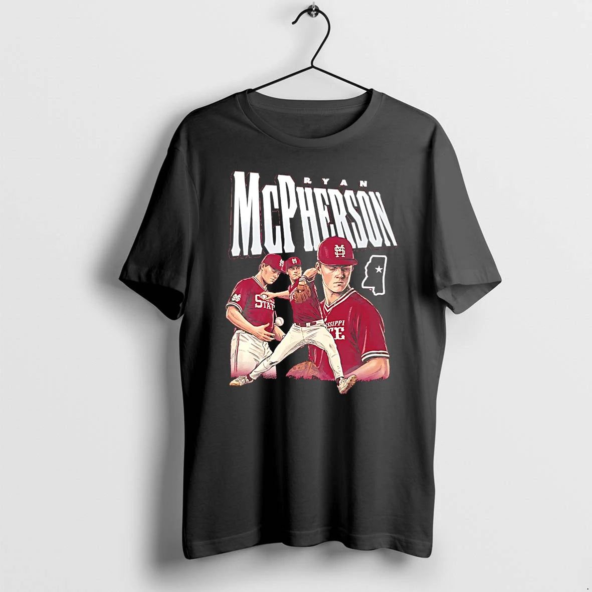 Officials Ryan Mcpherson Mississippi State Baseball Illustrated Tee T Shirt Sweater