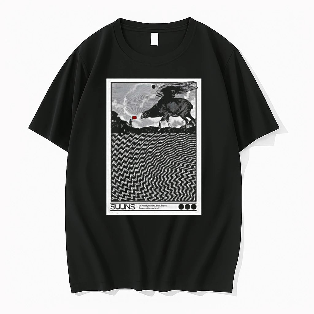 Officials Suuns May 20 2026 Le Point Ephemere Paris France Black T Shirt Sweater