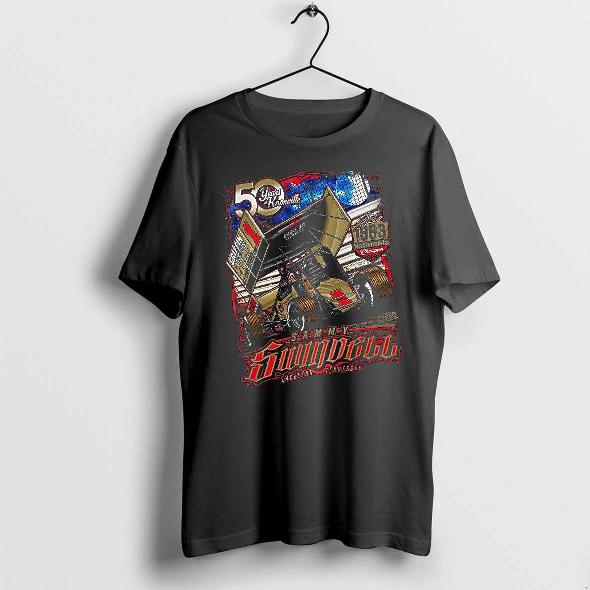 Officials Sammy Swindell 1983 Knoxville Nationals Champion 50 Years At Knoxville T Shirt Sweater