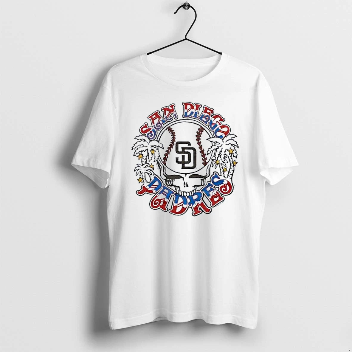 Officials San Diego Padres Mlb X Grateful Dead X Americana Tri Blend T Shirt Sweater