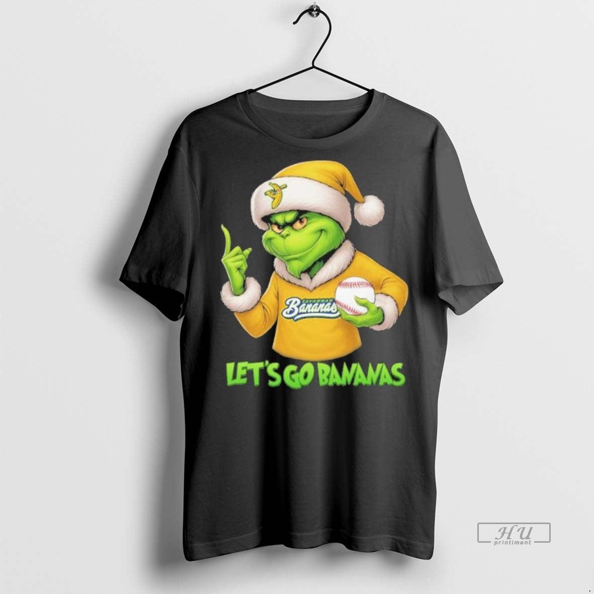 Officials Savannah Bananas Lets Go Bananas Grinch Christmas Tee Shirt Sweater