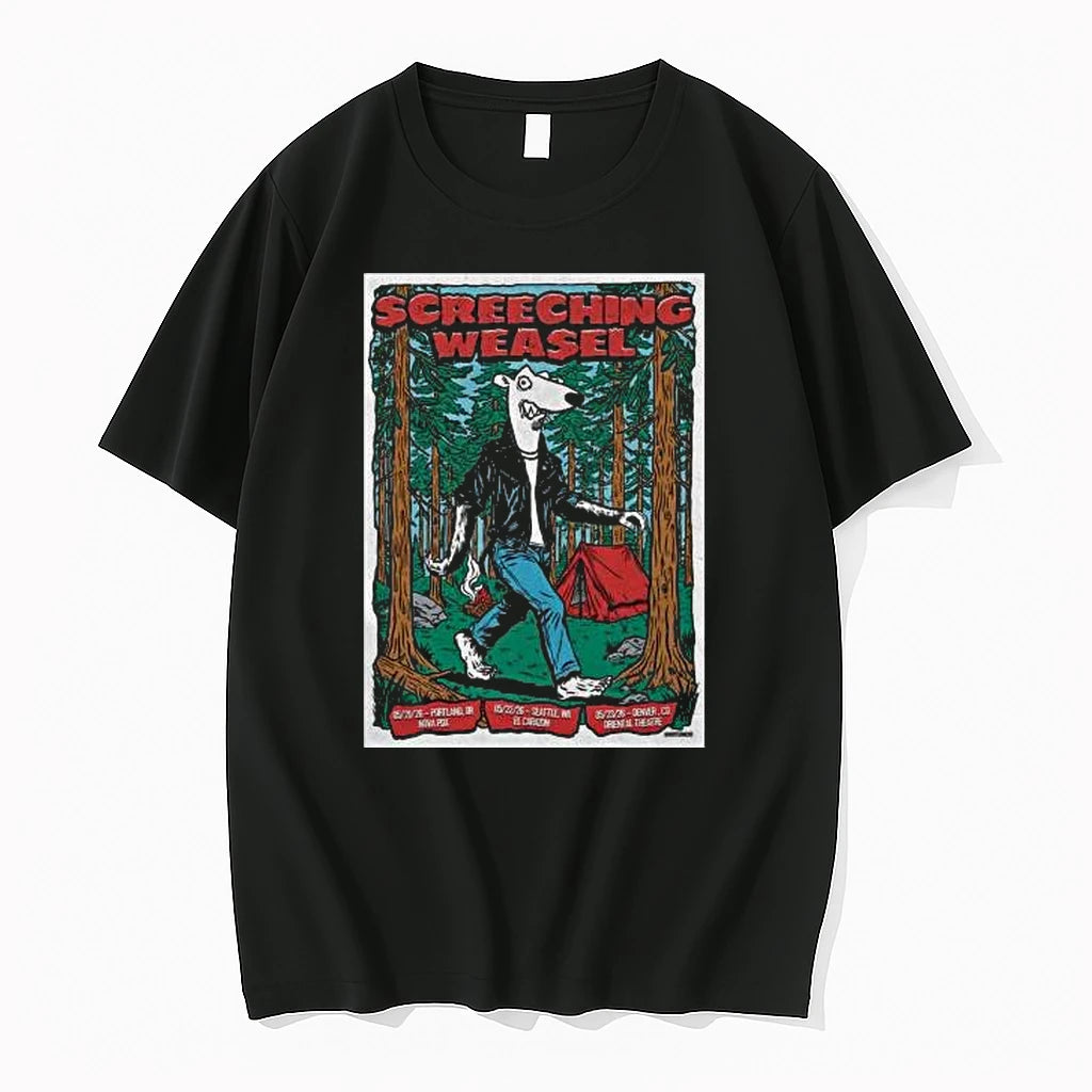 Officials Screeching Weasel May 22 2026 Seattle Wa Black T Shirt Sweater