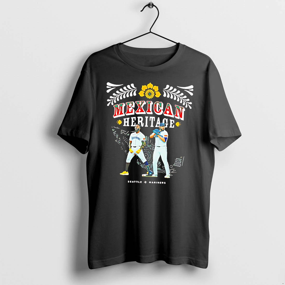 Officials Seattle Mariners Mexican Heritage Mlb Baseball Tee Premium T Shirt