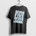 Officials Seven Five Jank Distressed Bold Block Letters White Cracked Text Mens T Shirt Sweater