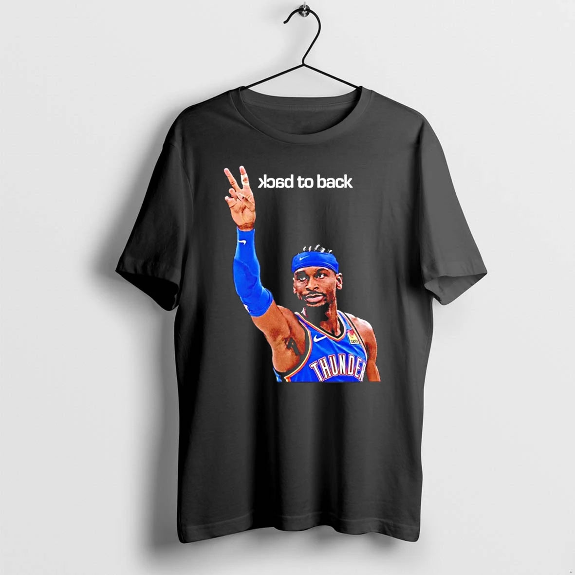 Officials Shai Gilgeous Alexander Back To Back Two Finger Salute T Shirt Sweater