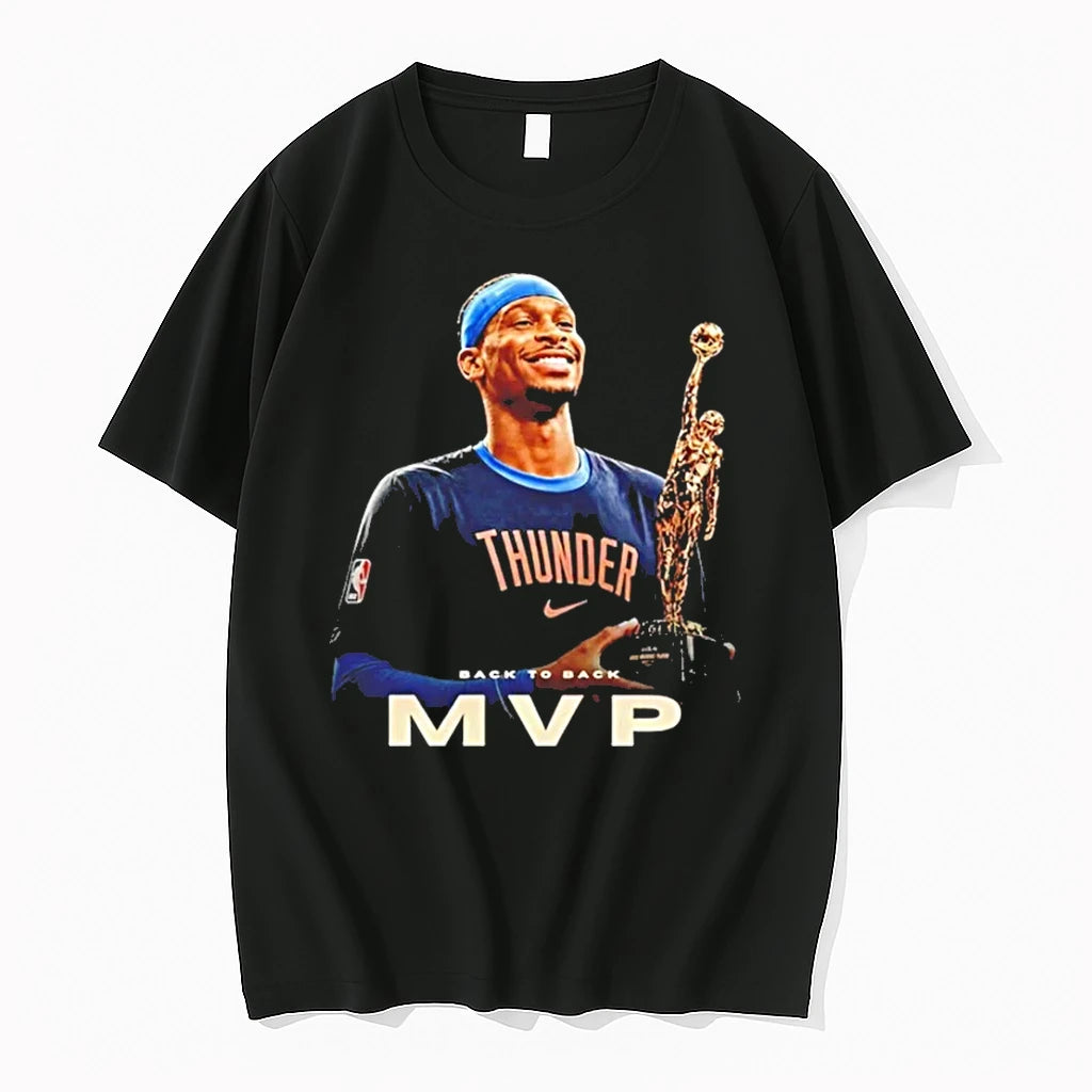 Officials Shai Gilgeous Alexander Holding Back To Back Mvp Trophy T Shirt Sweater