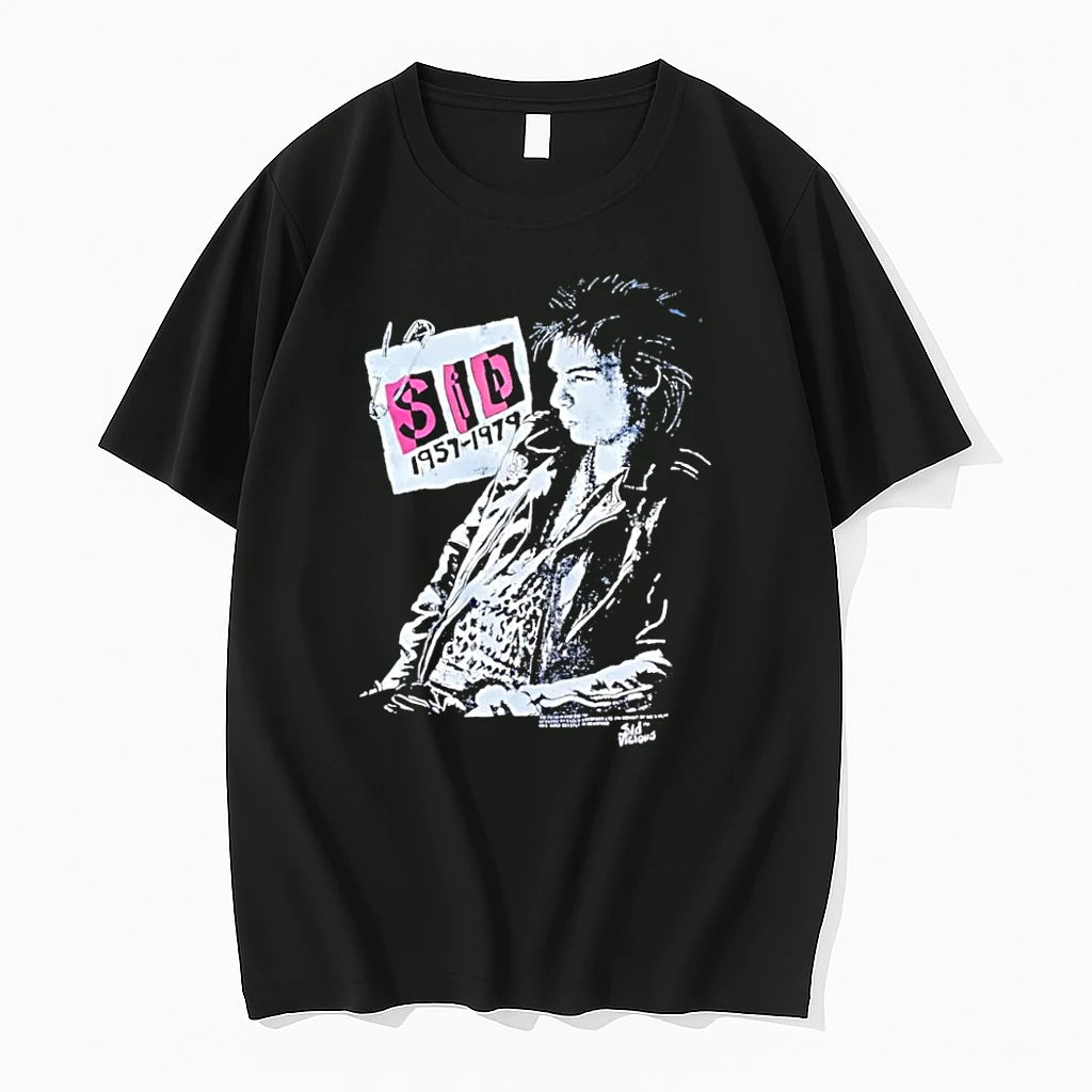 Officials Sid Vicious Sid 1957 1979 Safety Pin Tribute Black T Shirt Sweater