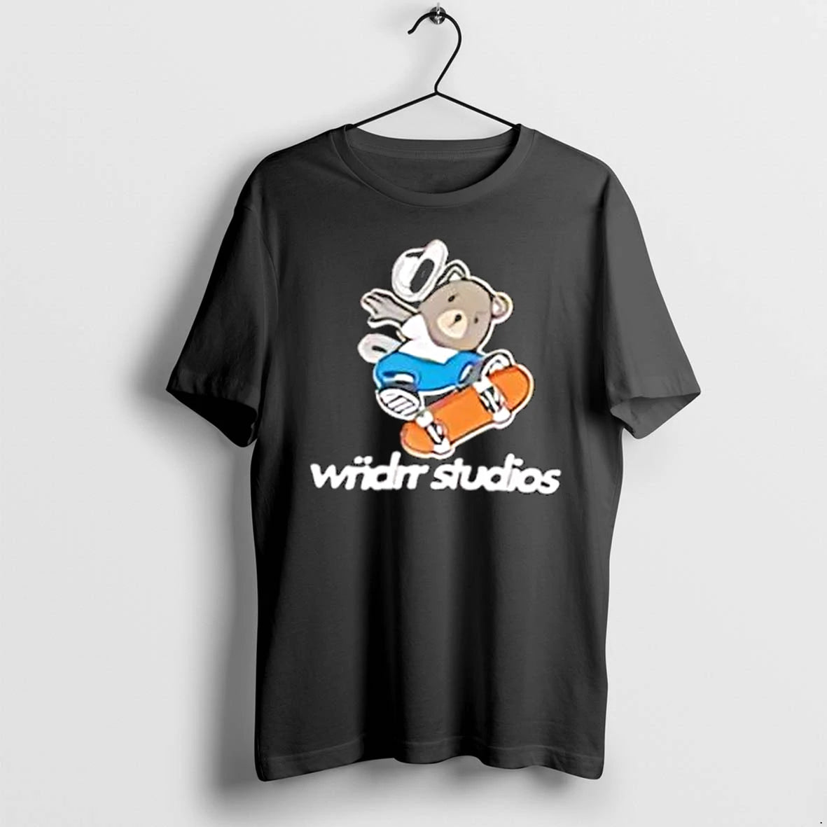 Officials Skateboard Bear Cowboy Wriidrr Studios Black T Shirt Sweater