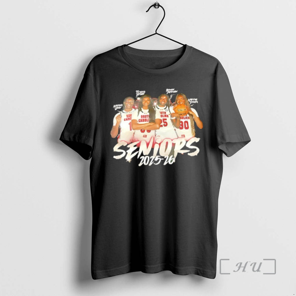 Officials South Carolina Gamecocks Womens Basketball Seniors 2025 26 Player Graphic Premium T Shirts Sweater