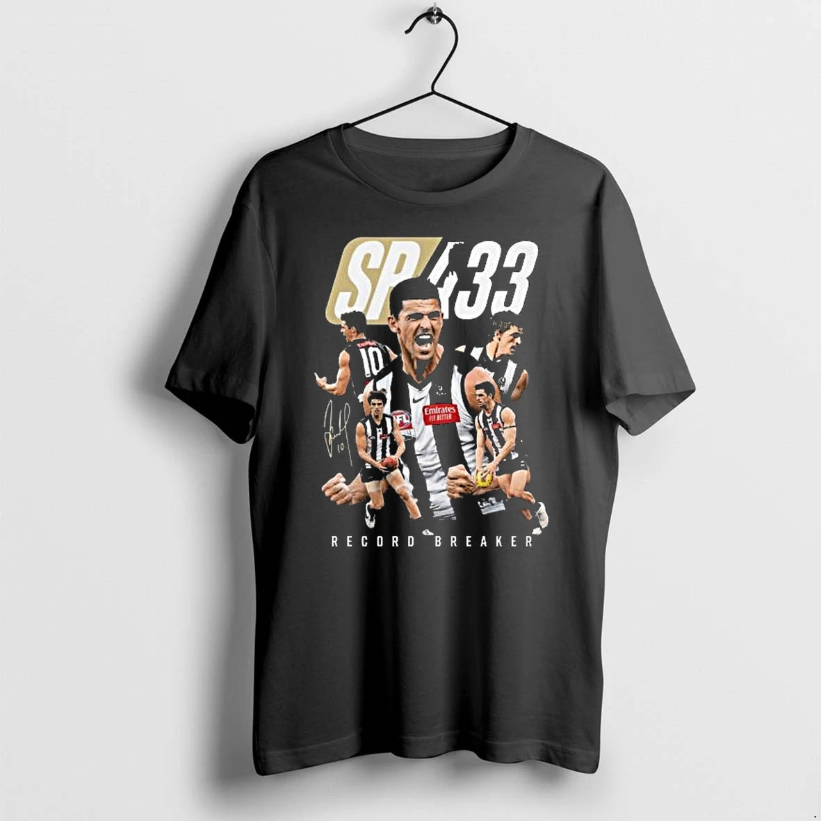 Officials Sp433 Record Breaker 433 Games Footy Milestone Black T Shirt Sweater